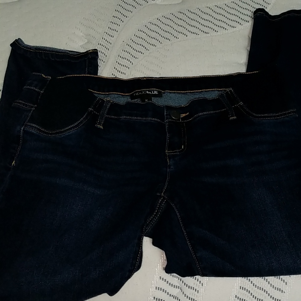 Dark blue maternity jeans